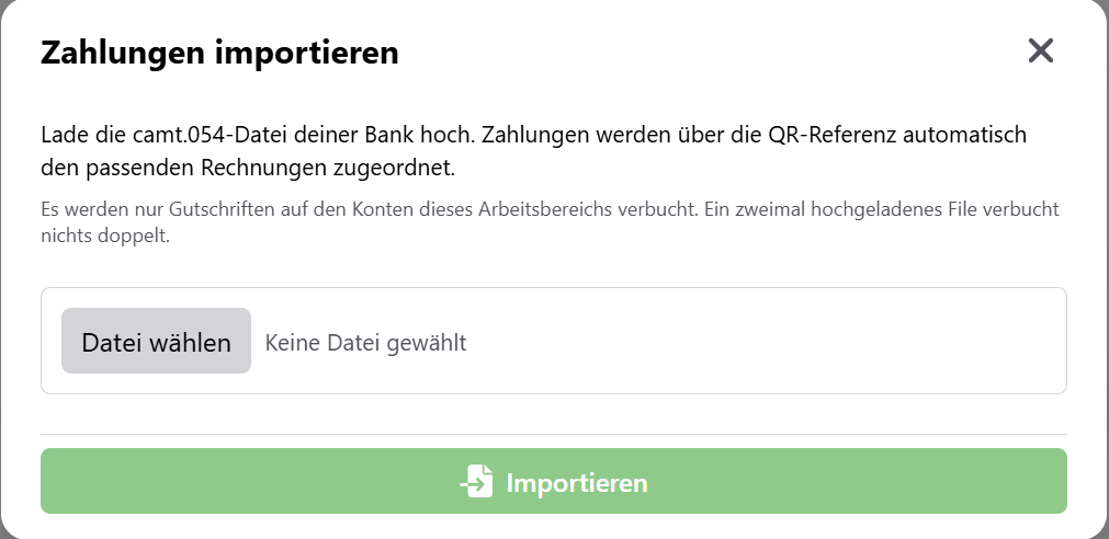 Zahlungen importieren